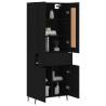 Stylish Highboard Black - 69.5x34x180 cm | HipoMarket