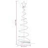 Christmas Tree Light Cone 120 LEDs Warm White 180 cm - Hipomarket