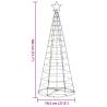 Colorful 200 LEDs Christmas Tree Light Cone - 182 cm