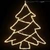 Christmas Tree Silhouette Lights - 2 Pcs, 50 LEDs Warm White