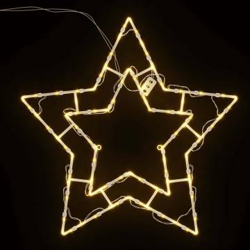 Christmas Lights Star Silhouette - 2 pcs Warm White LEDs