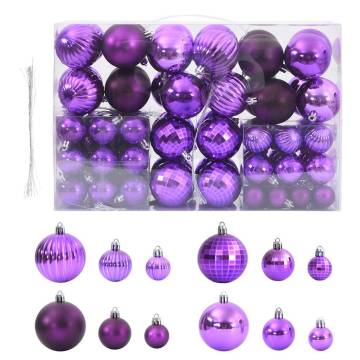 Lila Christmas Baubles Set - 100 Pcs Ø346 cm | Hipo Market