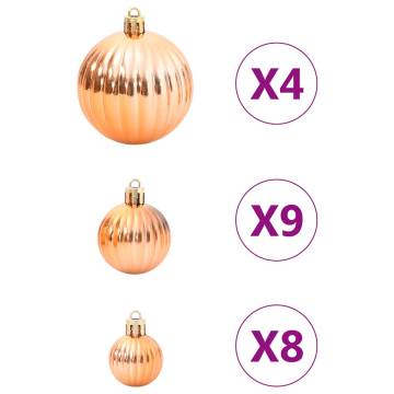 Christmas Baubles Set 98 pcs - Copper Ø346 cm | Hipo Market