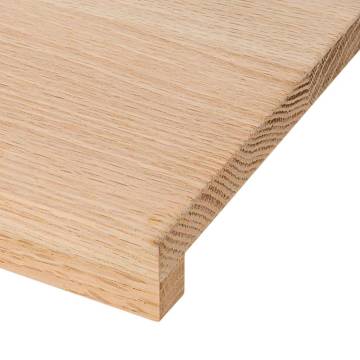 Untreated Solid Oak Window Sills 2 pcs | 100x15x2 cm