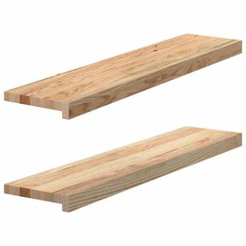 Untreated Solid Oak Window Sills 2 pcs - 90x20x2 cm