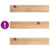 Untreated Oak Window Sills - 2 pcs | Solid Wood 110x20x2 cm