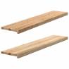 Untreated Solid Oak Window Sills - 2 pcs | 120x25x2 cm