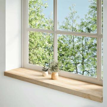 Untreated Solid Oak Window Sills - 2 pcs, 100x25x2 cm