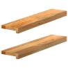  Window Sills 2 pcs Light Brown 70x15x2 cm Solid Wood Oak Colour light brown Size 70 x 15 x 2 cm Quantity in Package 1 