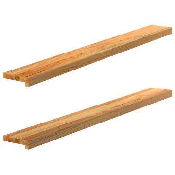 Light Brown Solid Oak Window Sills - 2 pcs | HipoMarket