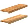  Window Sills 2 pcs Light Brown 70x20x2 cm Solid Wood Oak Colour light brown Size 70 x 20 x 2 cm Quantity in Package 1 