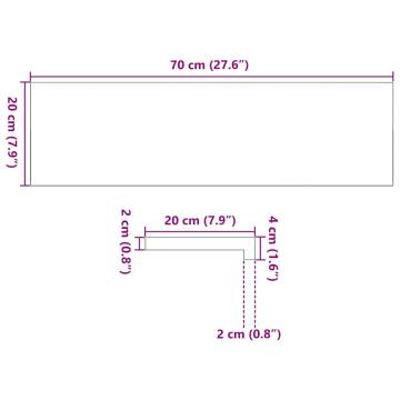 Natural Light Brown Oak Window Sills - 2 Pcs | HipoMarket