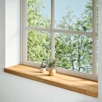 Window Sills 2 pcs Light Brown Solid Oak - 100x25x2 cm