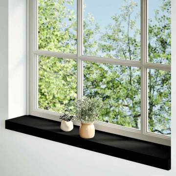 Dark Brown Window Sills - 2 pcs Solid Oak, 90x15x2 cm