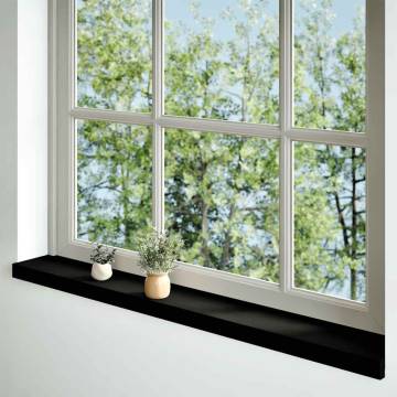 Dark Brown Solid Wood Window Sills - 2 pcs 140x15x2 cm