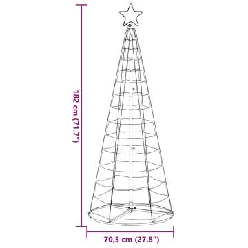 Christmas Tree Light Cone 200 LEDs Cold White 182 cm | HipoMarket