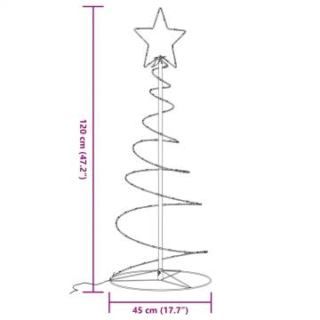 Christmas Tree Light Cone 80 LEDs Warm White 120 cm | Hipo Market