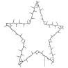  Christmas Lights Star Silhouette 80 LEDs Warm White Colour black Size 60 x 59 cm Quantity in Package 1 Number of LEDs 