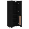 Elegant Highboard Black - 69.5x34x180 cm Engineered Wood