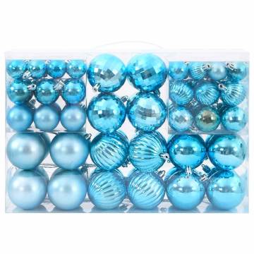 Turquoise Christmas Baubles - 100 pcs (Ø3-6 cm) | Hipomarket