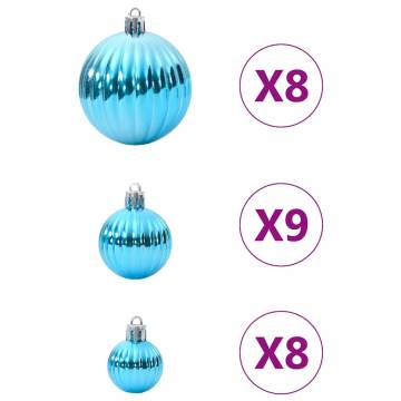 Turquoise Christmas Baubles - 100 pcs (Ø3-6 cm) | Hipomarket