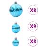 Turquoise Christmas Baubles - 100 pcs (Ø3-6 cm) | Hipomarket