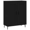 Elegant Highboard Black - 69.5x34x180 cm Engineered Wood