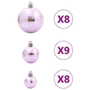 98 pcs Pink Christmas Baubles Set | Enchanting Holiday Decor