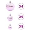 98 pcs Pink Christmas Baubles Set | Enchanting Holiday Decor