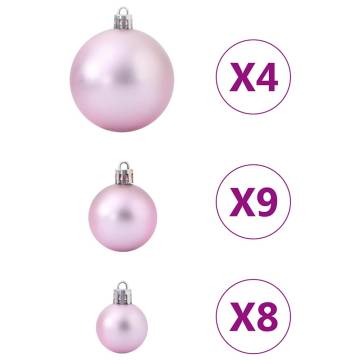 98 pcs Pink Christmas Baubles Set | Enchanting Holiday Decor