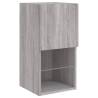 6 Piece LED TV Wall Units - Grey Sonoma Engineered Wood