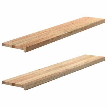 Solid Oak Window Sills (2 pcs) - Untreated 140x25x2 cm