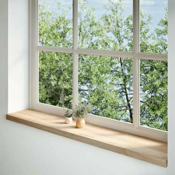 Solid Oak Window Sills (2 pcs) - Untreated 140x25x2 cm