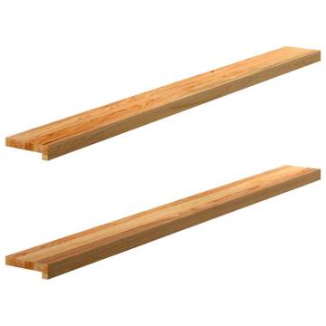 Light Brown Solid Oak Window Sills - 2 pcs 160x15x2 cm