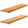  Window Sills 2 pcs Light Brown 110x25x2 cm Solid Wood Oak Colour light brown Size 110 x 25 x 2 cm Quantity in Package 1 