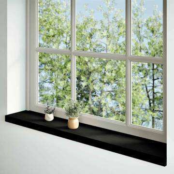 Solid Oak Window Sills 2 pcs Dark Brown - 140x20x2 cm