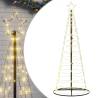 Warm White Christmas Tree Light Cone - 200 LEDs, 182 cm