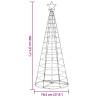 Warm White Christmas Tree Light Cone - 200 LEDs, 182 cm