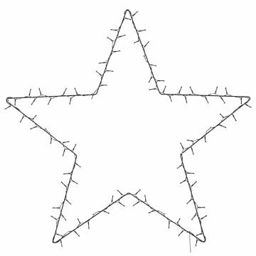 Christmas Lights Star Silhouette 115 LEDs Warm White | HipoMarket