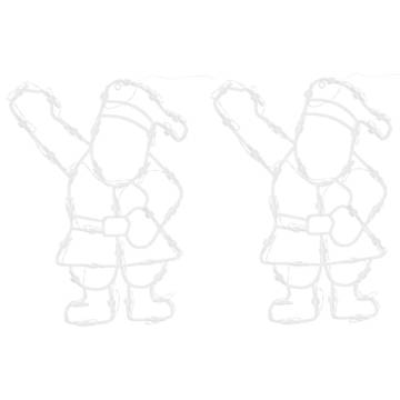 Christmas Lights Santa Silhouette - 2 pcs 35 LEDs Warm White