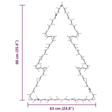 Christmas Tree Silhouette Lights - 115 LEDs Warm White