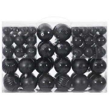 Christmas Baubles 100 pcs Black Ø346 cm - Elegant Decor