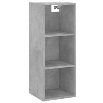 Stylish Highboard Concrete Grey - 34.5x34x180 cm | HipoMarket