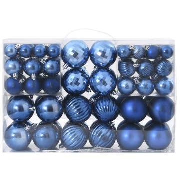 100 pcs Blue Christmas Baubles - Perfect Holiday Decor