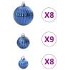 100 pcs Blue Christmas Baubles - Perfect Holiday Decor