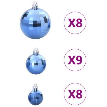 100 pcs Blue Christmas Baubles - Perfect Holiday Decor