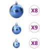 100 pcs Blue Christmas Baubles - Perfect Holiday Decor