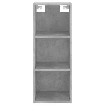 Stylish Highboard Concrete Grey - 34.5x34x180 cm | HipoMarket