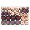 100 pcs Christmas Baubles - Champagne & Dark Brown