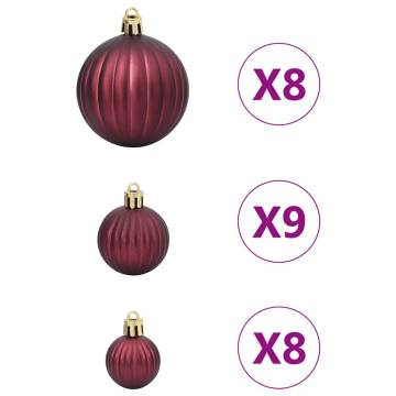 100 pcs Christmas Baubles - Champagne & Dark Brown